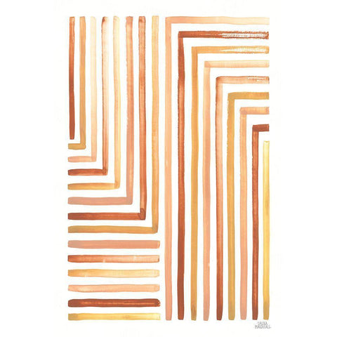 Desert Sunset III SP Black Modern Wood Framed Art Print with Double Matting by Marshall, Laura