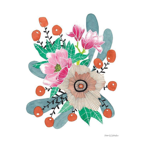 Stained Glass Black Modern Wood Framed Art Print by Gallagher, Megan