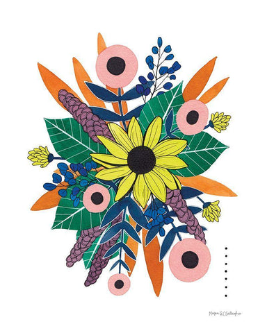 Support Each Other White Modern Wood Framed Art Print with Double Matting by Gallagher, Megan