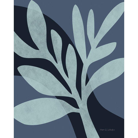 Dreamy Leaves II Black Modern Wood Framed Art Print with Double Matting by Gallagher, Megan