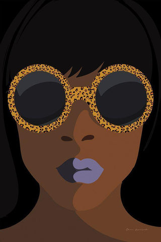 Accessorize I Peri Lips Black Ornate Wood Framed Art Print with Double Matting by Escalante, Omar