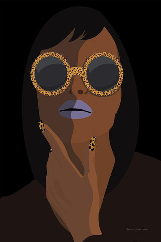 Accessorize II Peri Lips Black Ornate Wood Framed Art Print with Double Matting by Escalante, Omar