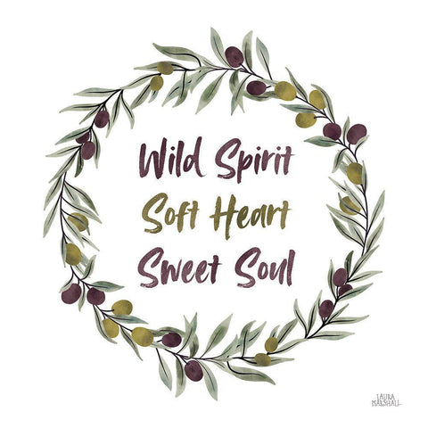 Olive Grove I Gold Ornate Wood Framed Art Print with Double Matting by Marshall, Laura