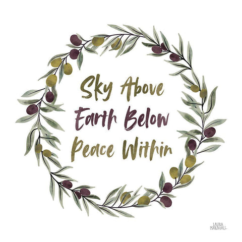 Olive Grove II Black Ornate Wood Framed Art Print with Double Matting by Marshall, Laura