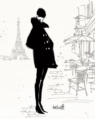 City Style Sketches V White Modern Wood Framed Art Print with Double Matting by Tavoletti, Anne