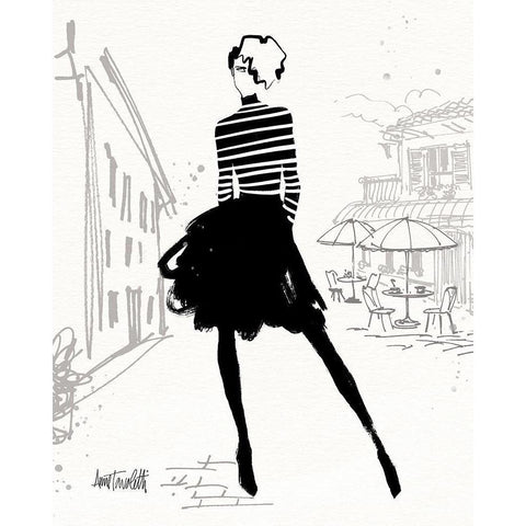 City Style Sketches VII Gold Ornate Wood Framed Art Print with Double Matting by Tavoletti, Anne