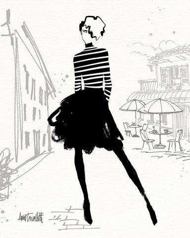 City Style Sketches VII White Modern Wood Framed Art Print with Double Matting by Tavoletti, Anne