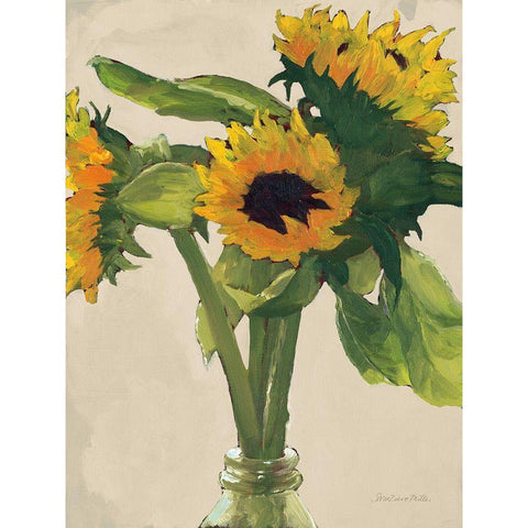 Sunny Beige Black Modern Wood Framed Art Print by Miller, Sara Zieve