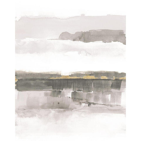 Influence of Line and Color Neutral Gold Gold Ornate Wood Framed Art Print with Double Matting by Schick, Mike