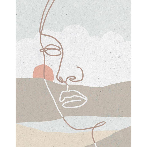 Mykonos II Neutral Black Modern Wood Framed Art Print with Double Matting by Hershey, Moira