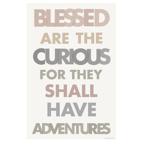 Blessed are the Curious II Black Modern Wood Framed Art Print with Double Matting by Charro, Mercedes Lopez