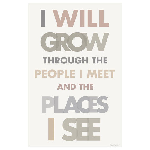 I Will Grow II White Modern Wood Framed Art Print by Charro, Mercedes Lopez