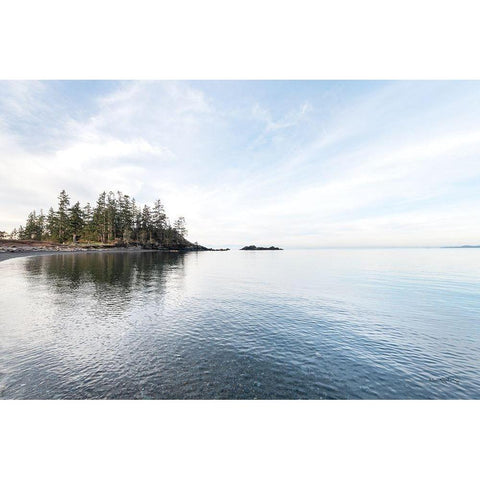 Northwest Islands White Modern Wood Framed Art Print by Majchrowicz, Alan