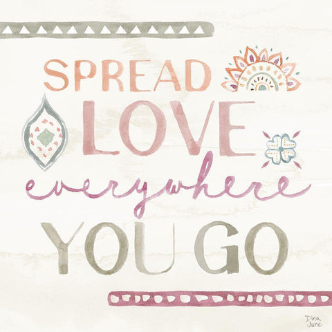 Boho Garden IV Gold Ornate Wood Framed Art Print with Double Matting by June, Dina