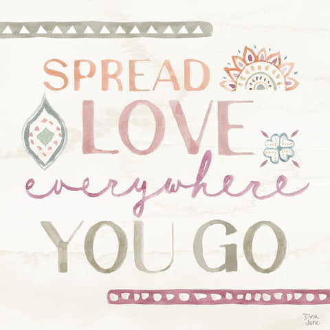 Boho Garden IV Black Ornate Wood Framed Art Print with Double Matting by June, Dina