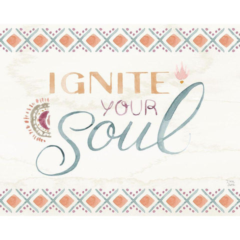 Boho Garden VII Gold Ornate Wood Framed Art Print with Double Matting by June, Dina