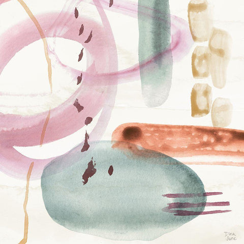 Boho Garden X Gold Ornate Wood Framed Art Print with Double Matting by June, Dina