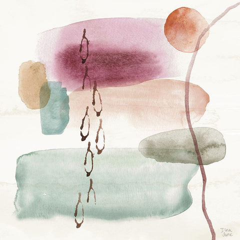 Boho Garden XI White Modern Wood Framed Art Print with Double Matting by June, Dina