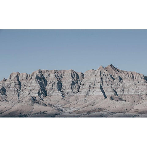 Badlands White Modern Wood Framed Art Print by Larson, Nathan
