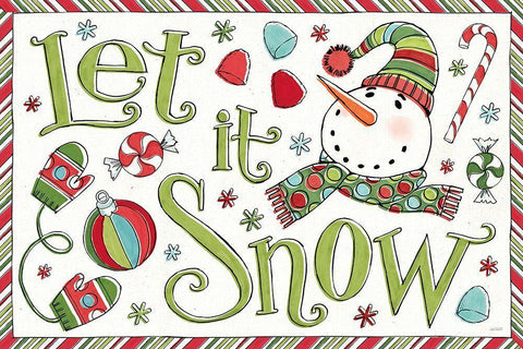 Holiday Whimsy I Black Ornate Wood Framed Art Print with Double Matting by Tavoletti, Anne