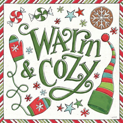 Holiday Whimsy II Black Ornate Wood Framed Art Print with Double Matting by Tavoletti, Anne