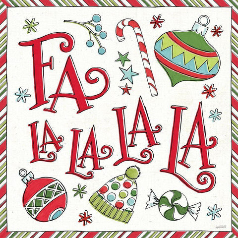 Holiday Whimsy III White Modern Wood Framed Art Print with Double Matting by Tavoletti, Anne