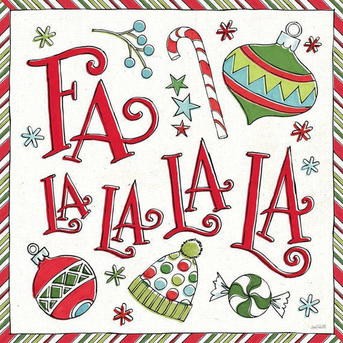 Holiday Whimsy III Black Modern Wood Framed Art Print by Tavoletti, Anne