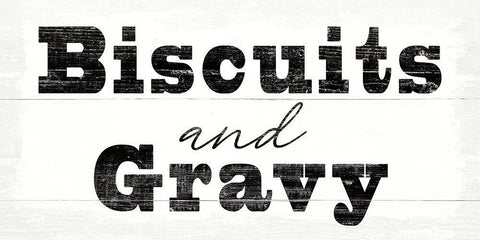 Biscuits and Gravy Black Ornate Wood Framed Art Print with Double Matting by Wild Apple Portfolio