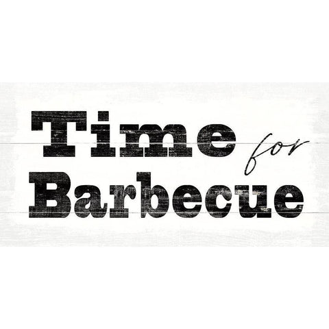 Time for Barbecue Gold Ornate Wood Framed Art Print with Double Matting by Wild Apple Portfolio