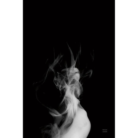 Smoke IV Black Modern Wood Framed Art Print by Larson, Nathan