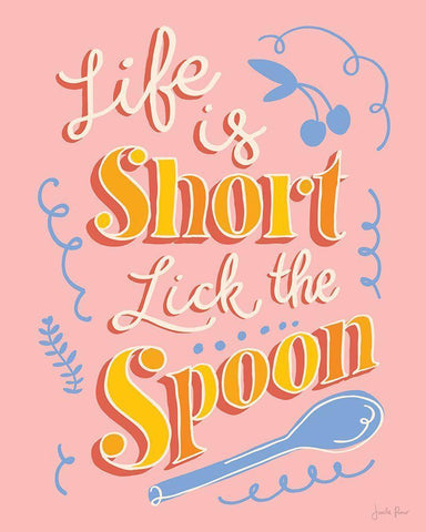 Life is Short I White Modern Wood Framed Art Print with Double Matting by Penner, Janelle