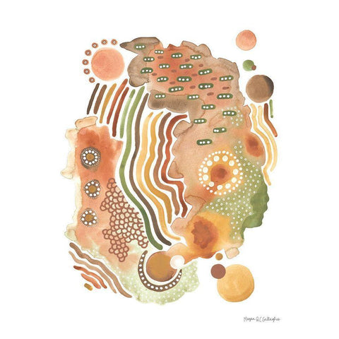 Organic I White Modern Wood Framed Art Print by Gallagher, Megan