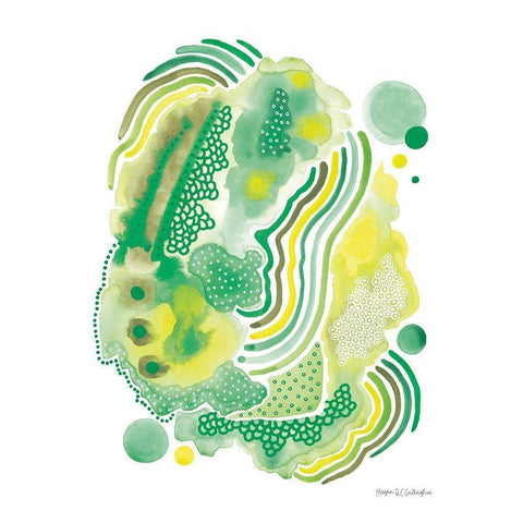 Organic II White Modern Wood Framed Art Print by Gallagher, Megan