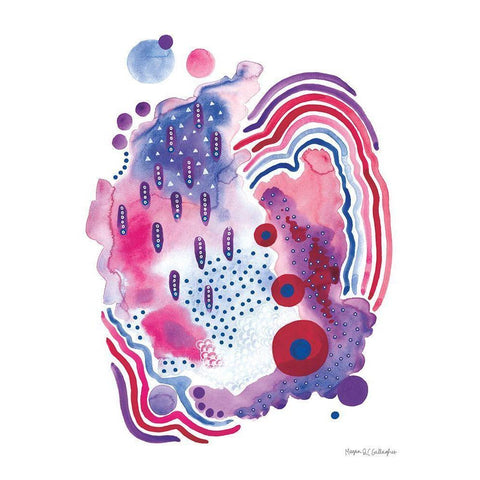 Organic III Gold Ornate Wood Framed Art Print with Double Matting by Gallagher, Megan