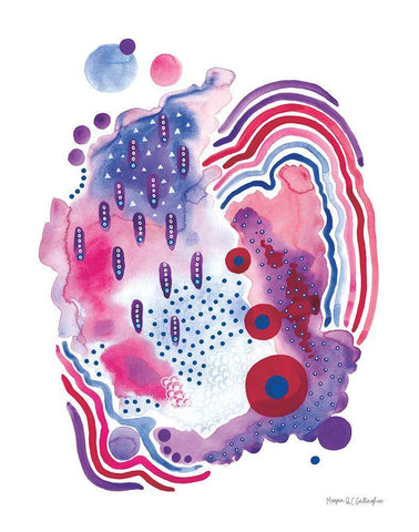 Organic III Black Ornate Wood Framed Art Print with Double Matting by Gallagher, Megan