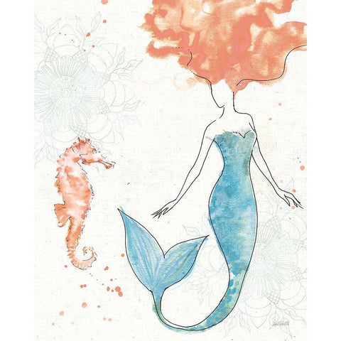 Sea Sirens II No Words Black Modern Wood Framed Art Print with Double Matting by Tavoletti, Anne