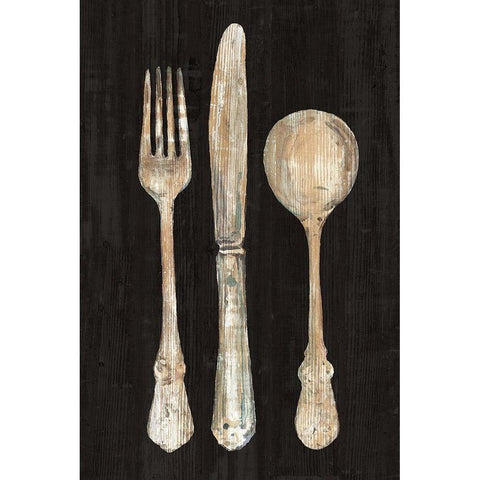 Setting the Table I Gold Ornate Wood Framed Art Print with Double Matting by Wild Apple Portfolio