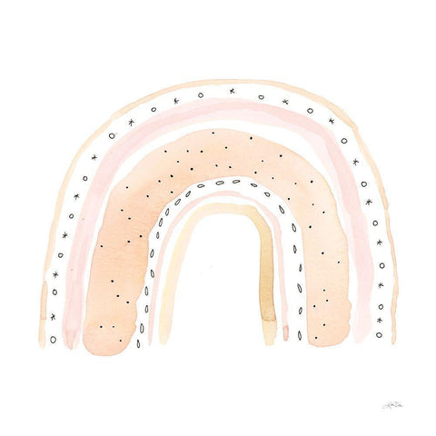 Rainbow Sweet White Modern Wood Framed Art Print by Pete, Katrina