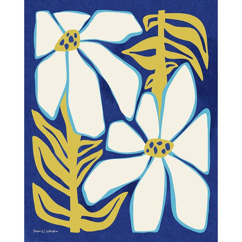 Flower Power I Black Modern Wood Framed Art Print by Gallagher, Megan