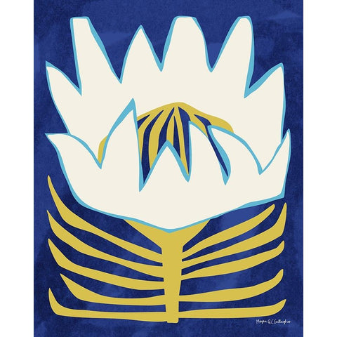 Flower Power II White Modern Wood Framed Art Print by Gallagher, Megan