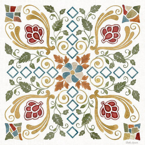 Mediterranean Motif V Gold Ornate Wood Framed Art Print with Double Matting by Grove, Beth