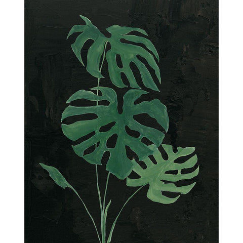 Palm Botanical I Black Black Modern Wood Framed Art Print with Double Matting by Purinton, Julia