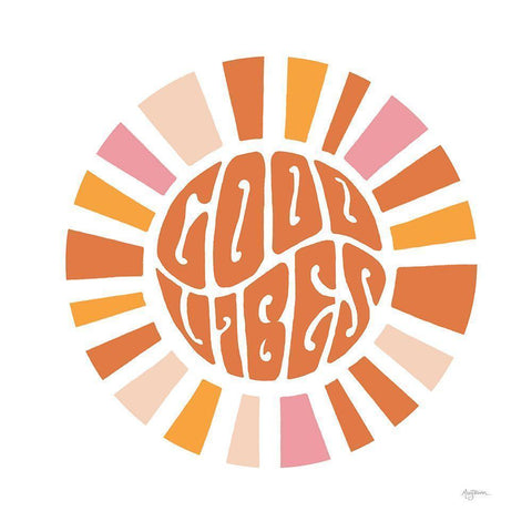 Good Vibes Black Modern Wood Framed Art Print by Urban, Mary