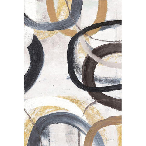 Dwell I Gold Neutral Crop White Modern Wood Framed Art Print by Warrick, Cheryl
