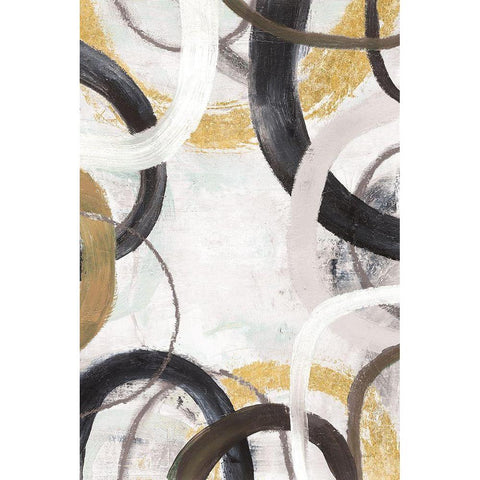 Dwell II Gold Neutral Crop Black Modern Wood Framed Art Print by Warrick, Cheryl