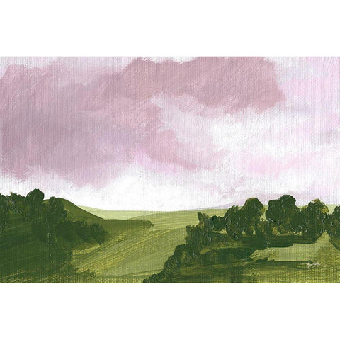 Country Lane Black Modern Wood Framed Art Print by Mack, Lynn