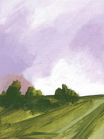 Mauve Lane White Modern Wood Framed Art Print with Double Matting by Mack, Lynn