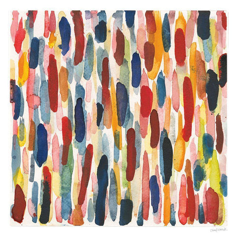 Colorful Patterns IX Black Modern Wood Framed Art Print by Warrick, Cheryl