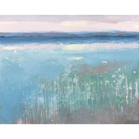 Seascape I White Modern Wood Framed Art Print by Wiens, James