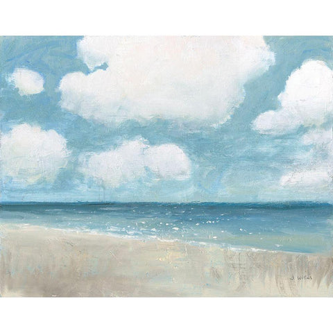 Seascape IV Black Modern Wood Framed Art Print with Double Matting by Wiens, James